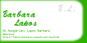 barbara lapos business card